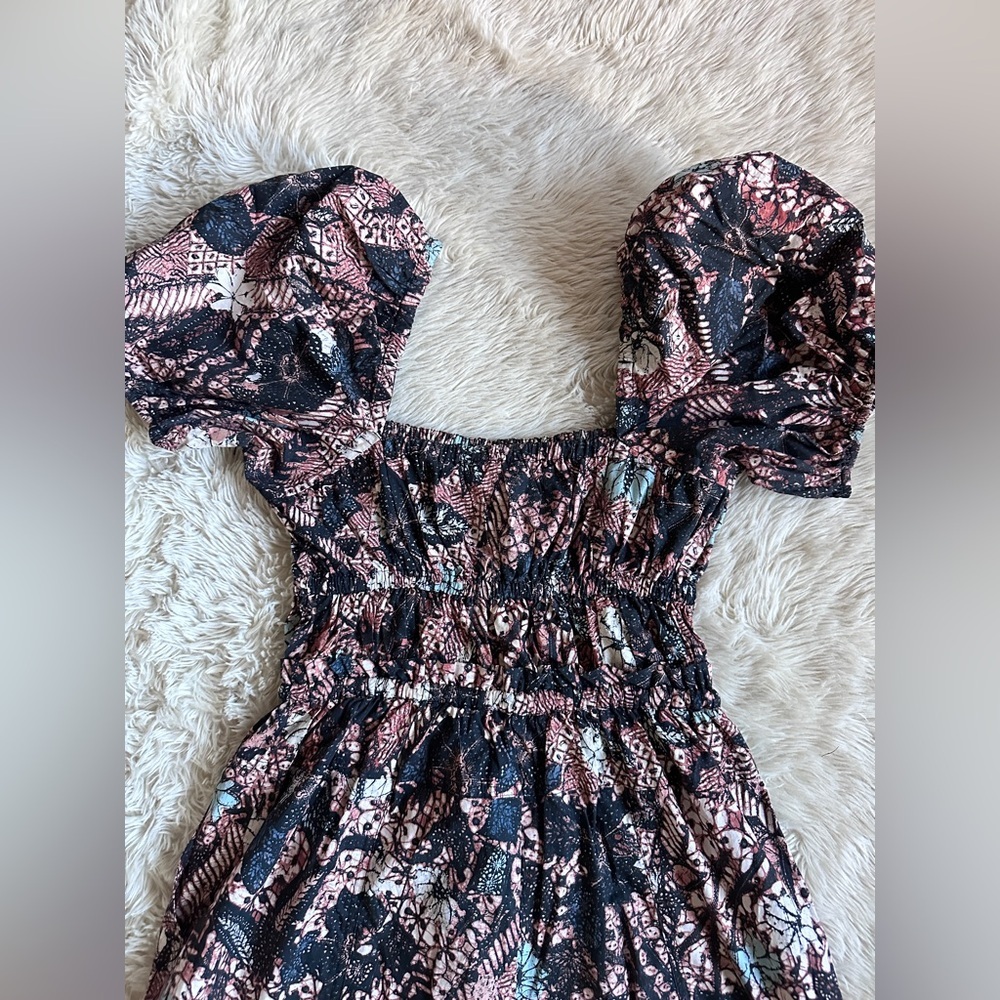 Ulla Johnson Alegria Playsuit Romper Puff Sleeve in Rosewood Size 0 - Picture 12 of 15